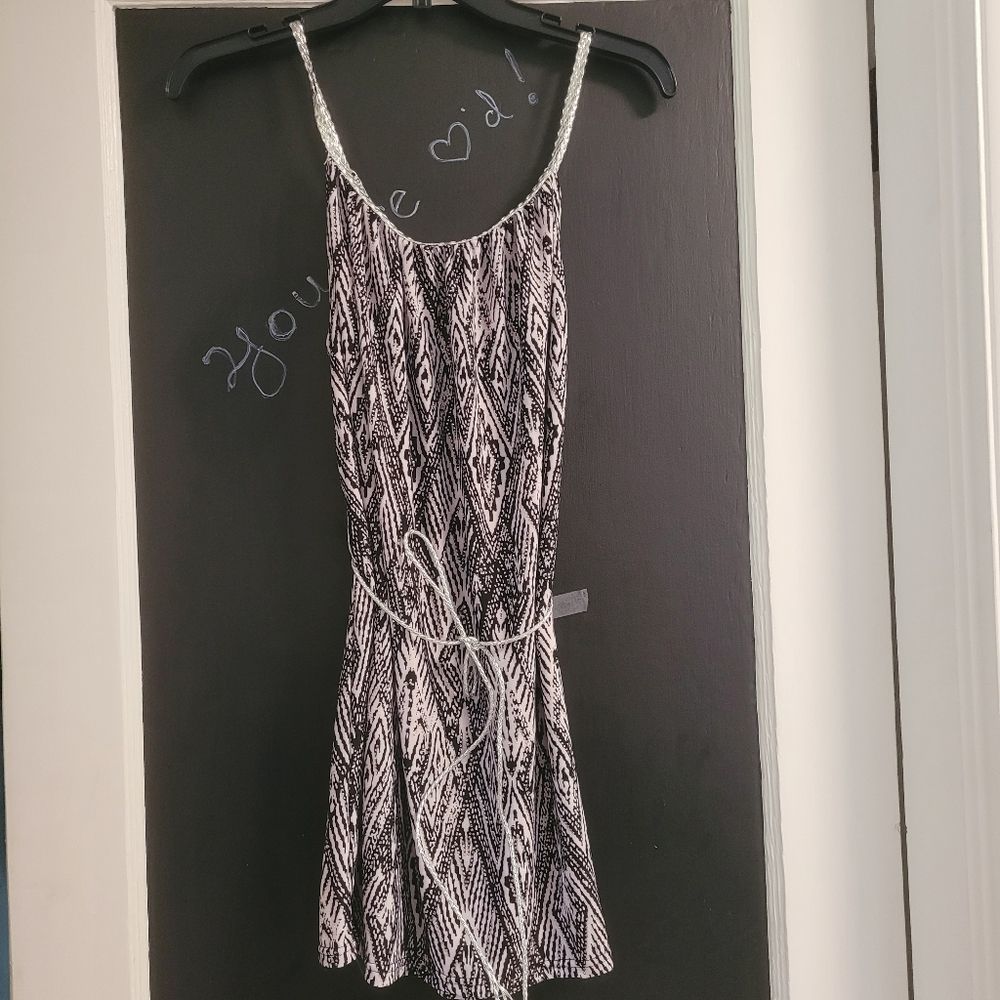 Aztec Patern Black and White  Spaghetti Strap Top